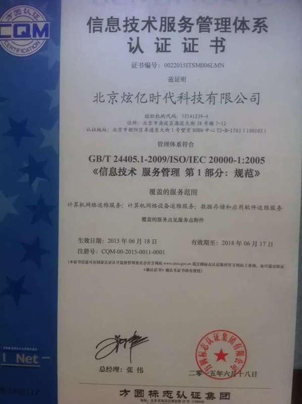 祝贺北京乐玩LEWIN时代科技有限公司顺利通过信息技术服务管理体系认证